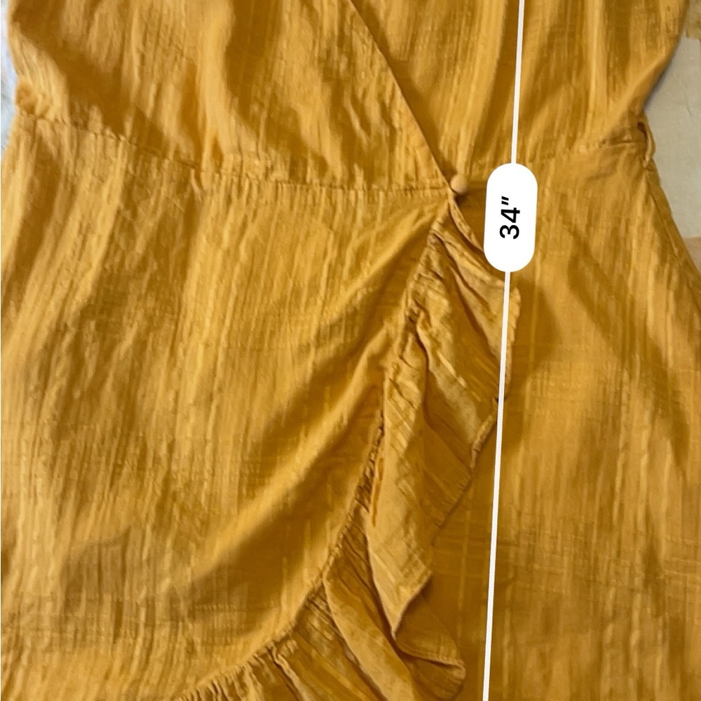 ASOS Ruffle Wrap Sundress 12 Orange - Picture 11 of 12